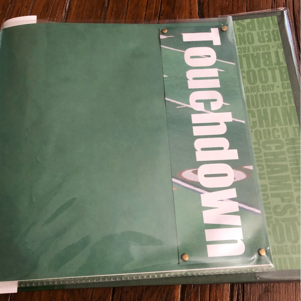 Football Themed Scrapbook 8” x 8” and Sticker Bundle - Picture 9 of 17